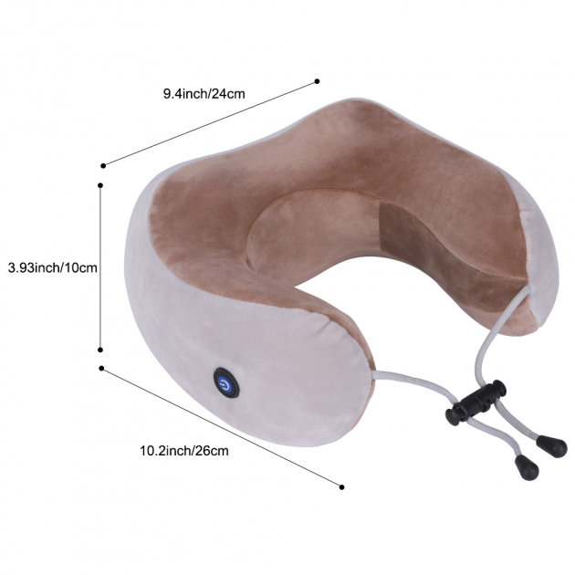 Массажная подушка U-Shaped Massage Pillow ZX-1902 с вибрацией и функцией памяти - фото 4