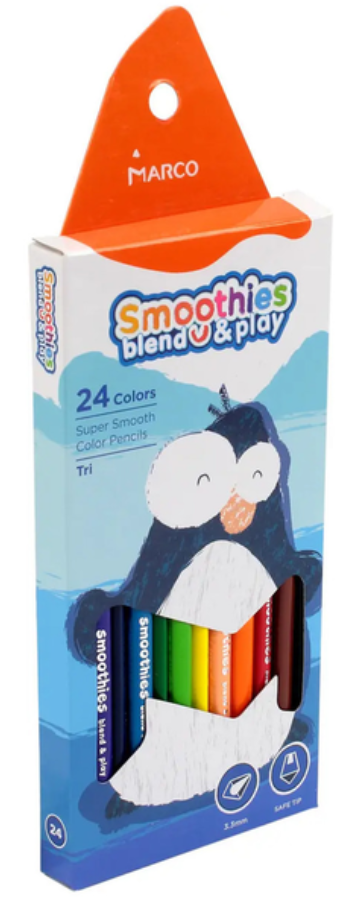 Карандаши цветные Marco Smoothies супер мягкие 24 цвета