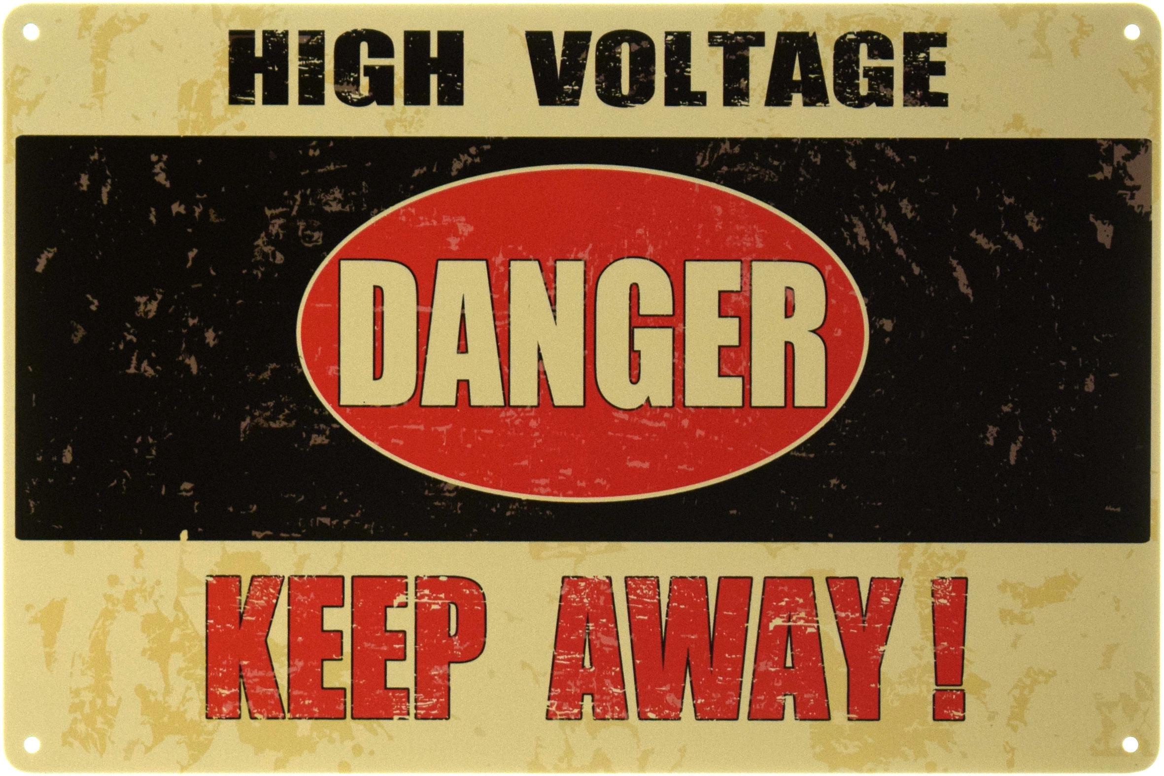 Табличка металева Небезпека! Тримайся Подалі Від Високої Напруги!/Danger! High Voltage Keep Away! 20x30 см