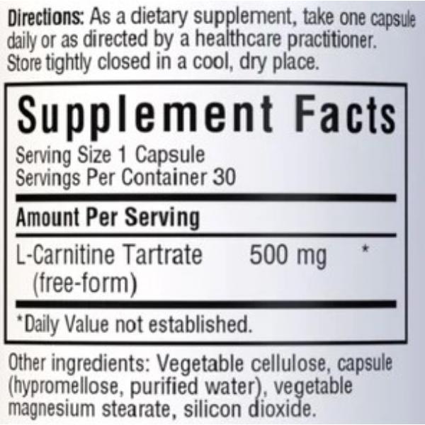 ᐉ Карнитин Bluebonnet Nutrition L-Carnitine 500 мг 30 вег. капс.  (000021582) • Купить в Киеве, Украине • Лучшая цена в Эпицентр