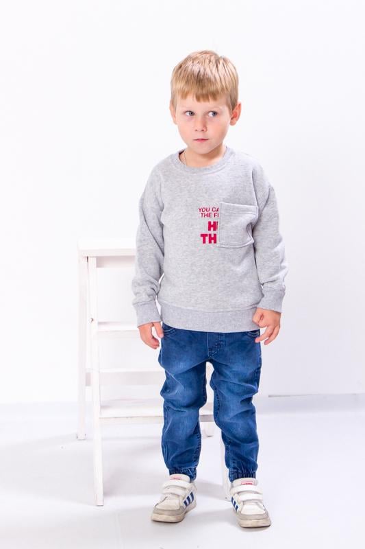 Батник для мальчика р. 8 Серый (270006-v5)