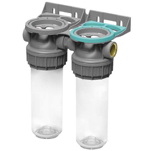 Колба фільтра пластикова 3P корпус DUPLEX ECO 9" ¾ прозора ПЕТ чаша 3/4"-3/4"