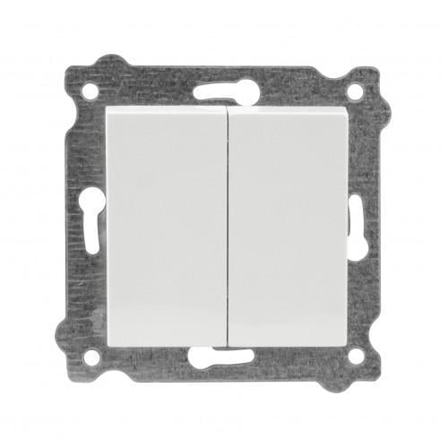 Механизм выключателя двойного врезного EXEN Белый