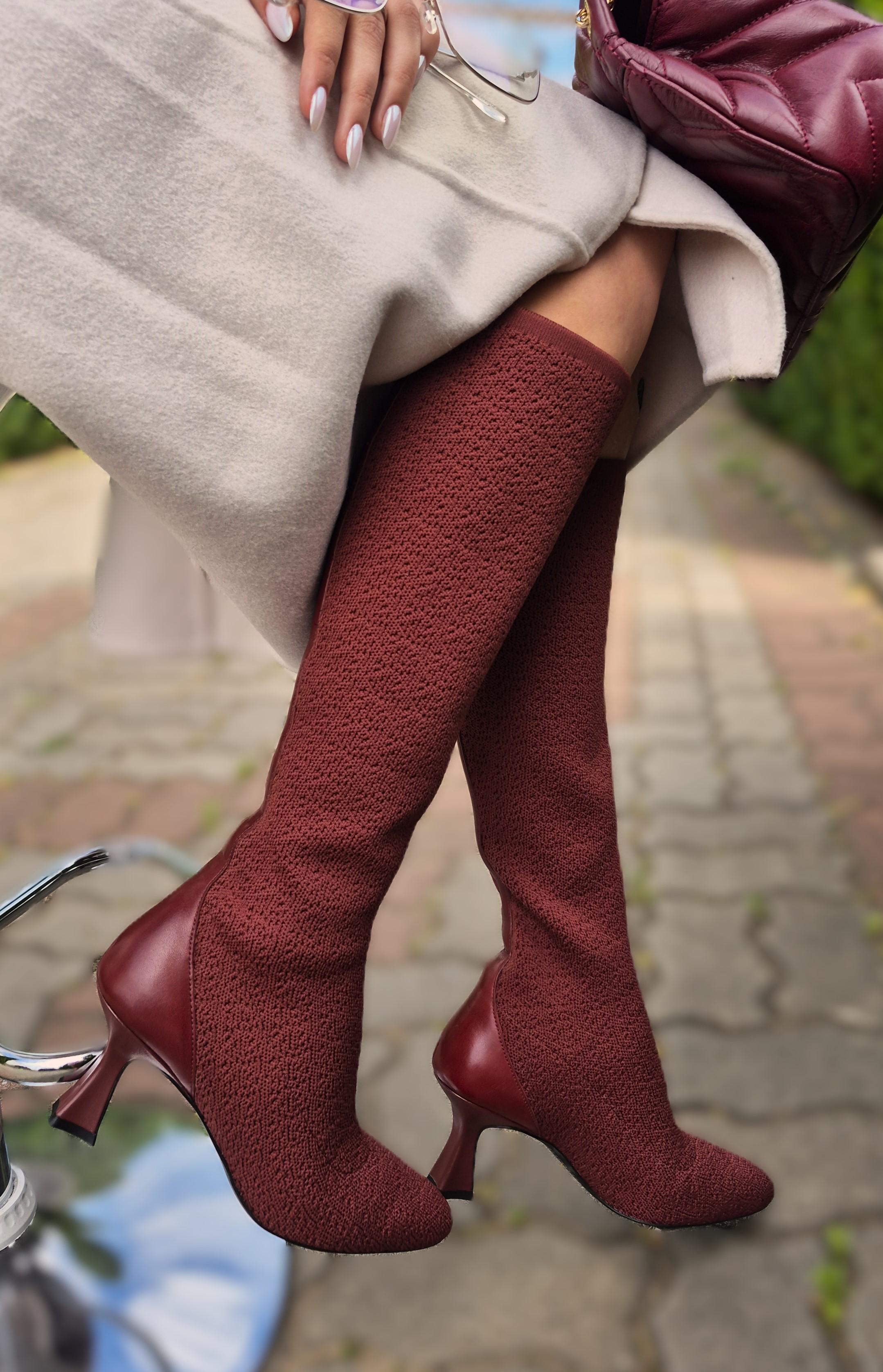 Чоботи жіночі What For Lamis р. 36 Бургунді