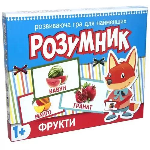 Игра Strateg Маленький умник Фрукты обучающие карты (30303)