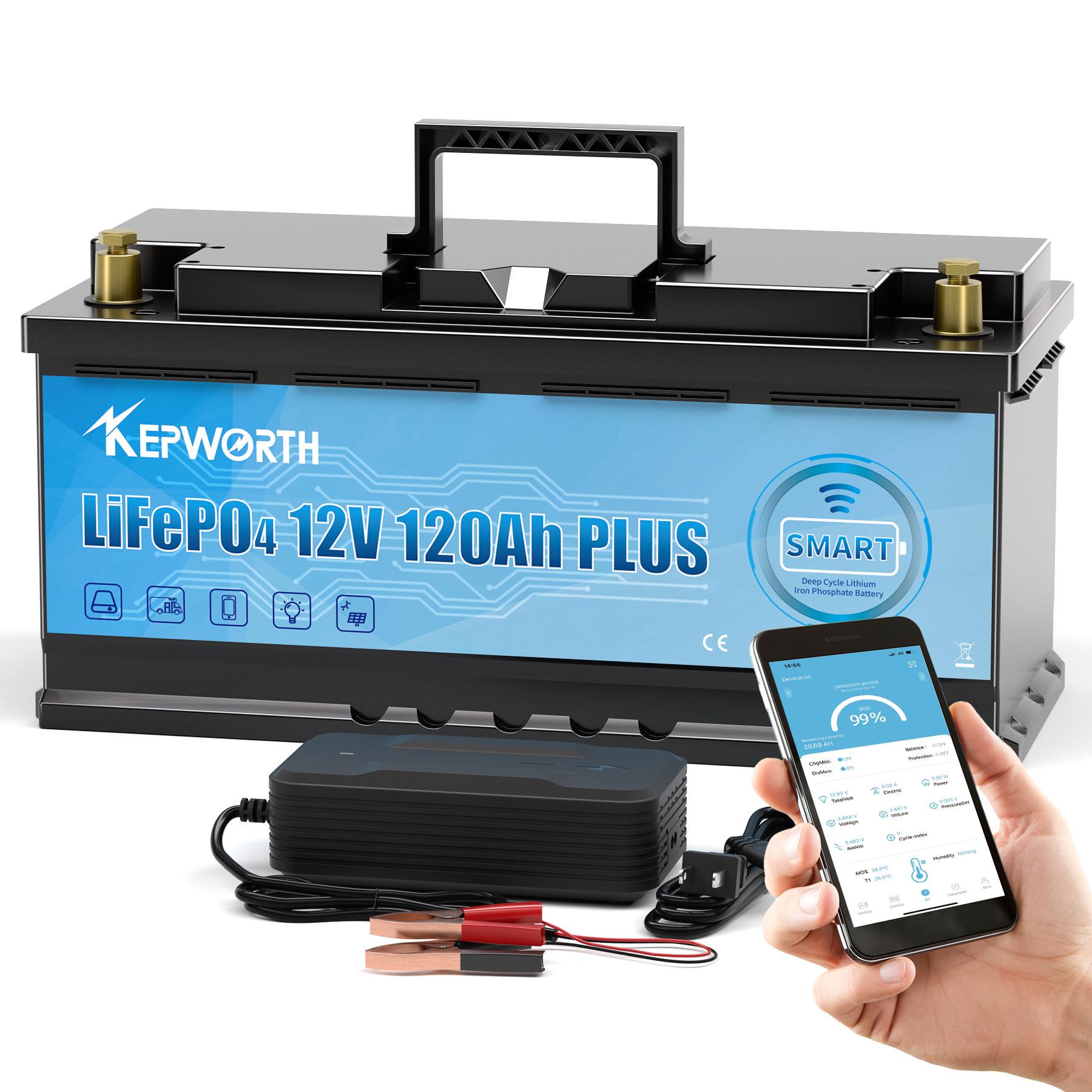 Аккумулятор Kepworth LiFePO4 12V/120AH Bluetooth (344256) - фото 4 Аккумулятор Kepworth LiFePO4 12V/120AH Bluetooth (344256) - фото 4
