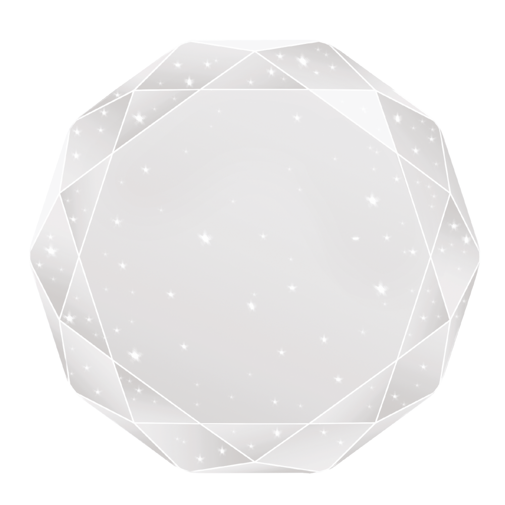 Потолочный LED-светильник Velmax Smart V-CL-DIAMOND с пультом 30W 3000/6500K 2400 Lm (28689419)