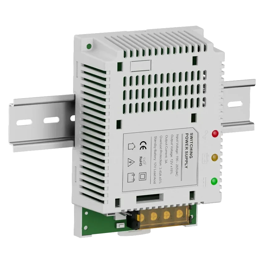 Плата ДБЖ Kraft PSU-1208LED BOARD з кріпленням на DIN-рейку