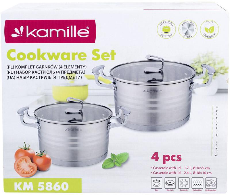 Набір каструль Casserote з нержавіючої сталі зі скляними кришками 1,5/2,4 л - фото 8 Набір каструль Casserote з нержавіючої сталі зі скляними кришками 1,5/2,4 л - фото 8