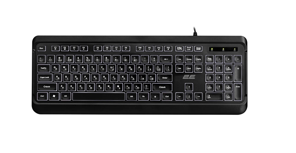 Проводная клавиатура 2E KS120 USB Black (2E-KS120UB_UA)