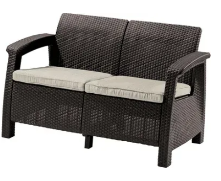 Садовий диван Keter Corfu Love Seat Коричневий (223214)