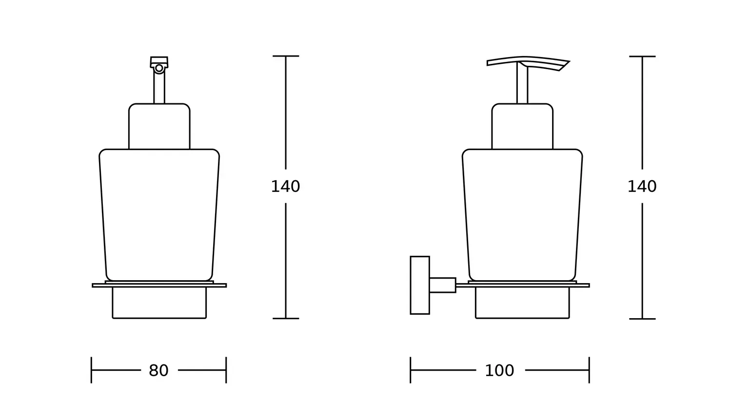 Дозатор для рідкого мила VBI MERCURY настінний 180 мл Gold (VBI-040206GL) - фото 2