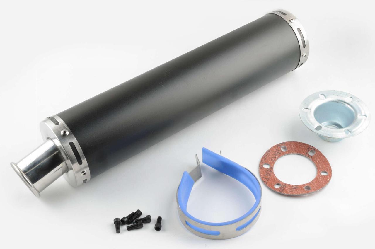 Глушитель тюнинг mod:4 420х100 мм/крепление Ø 78 мм Черный прямоток (2177154212)