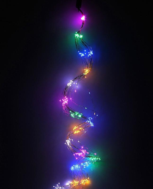 Гирлянда-пучок электрическая Led Конский хвост на 200 светодиодов 10 нитей 2 м по 20 диодов статический режим Разноцветный