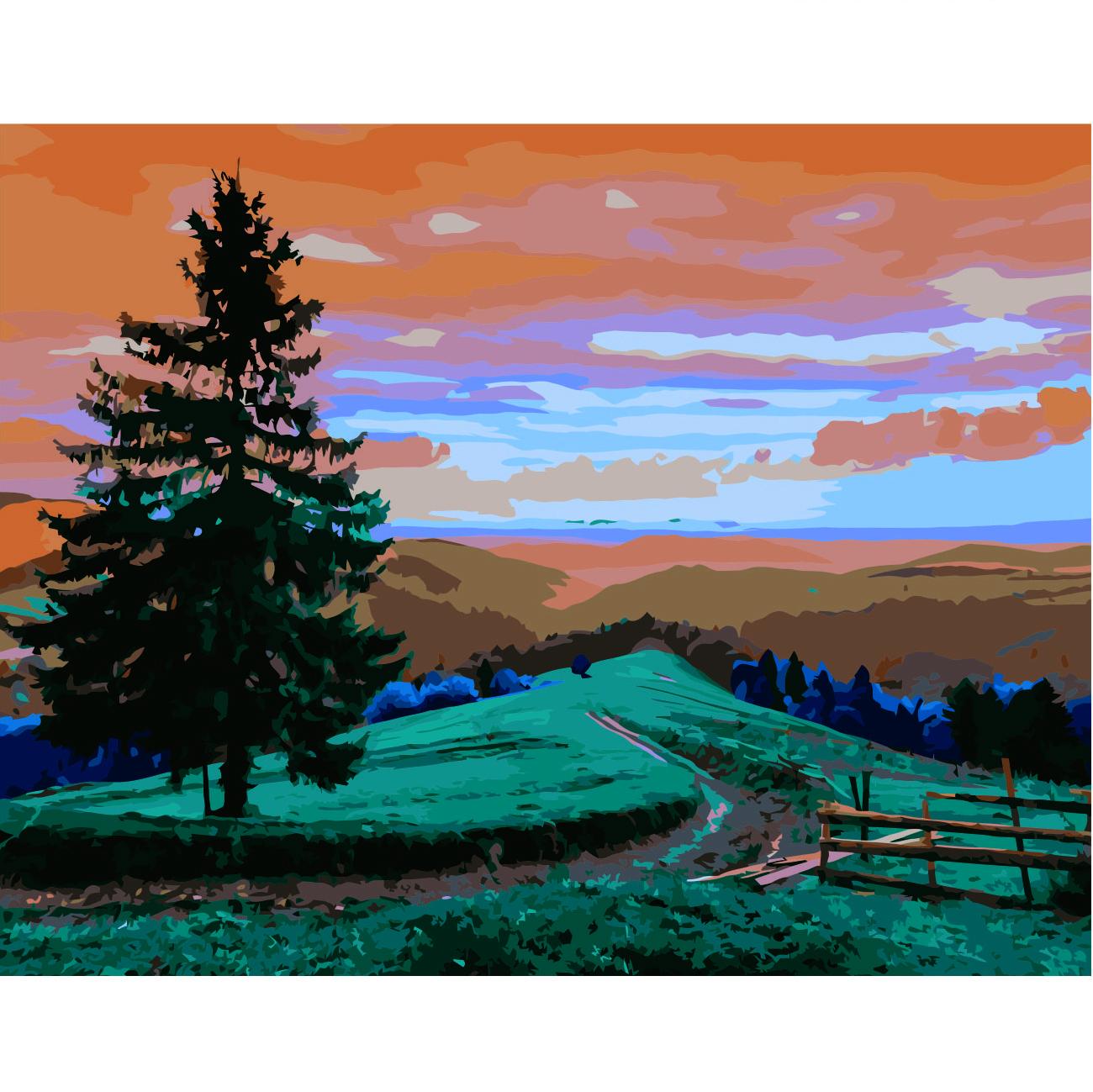 Картина по номерам Strateg Вечерний пейзаж 40x50 см (VA-2732)