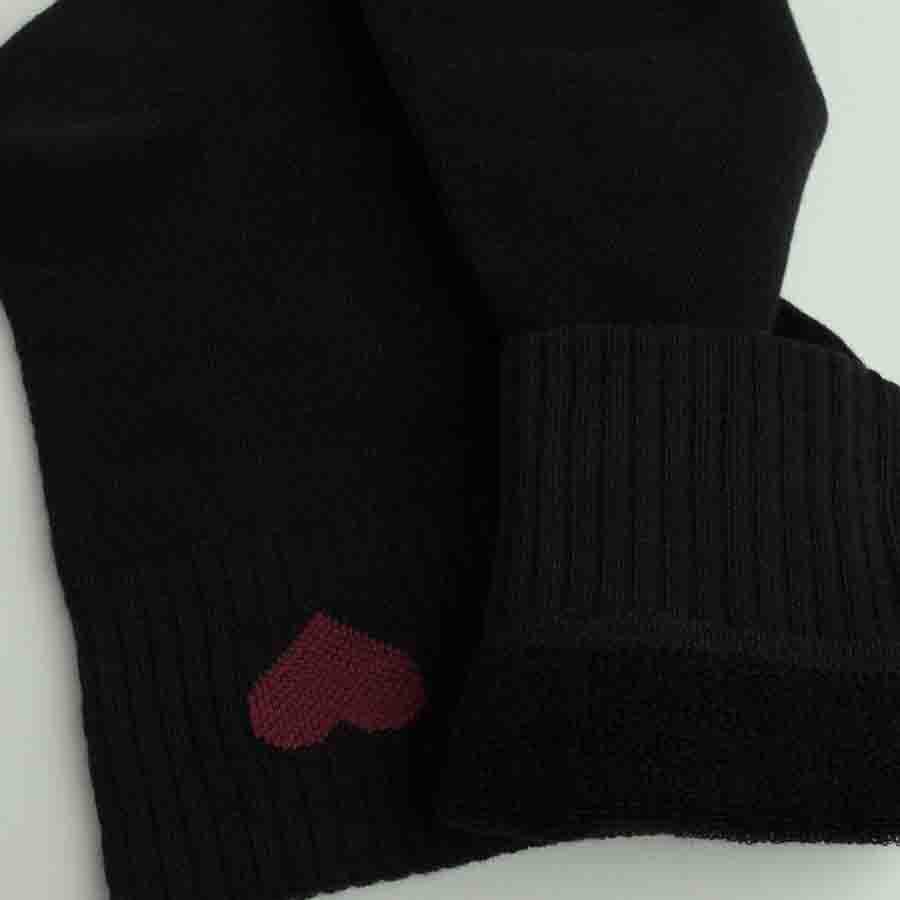 Шкарпетки теплі жіночі GM Textile класичні із сердечком високі р. 36-41 Чорний (gm-socks-g-5w-black) - фото 4