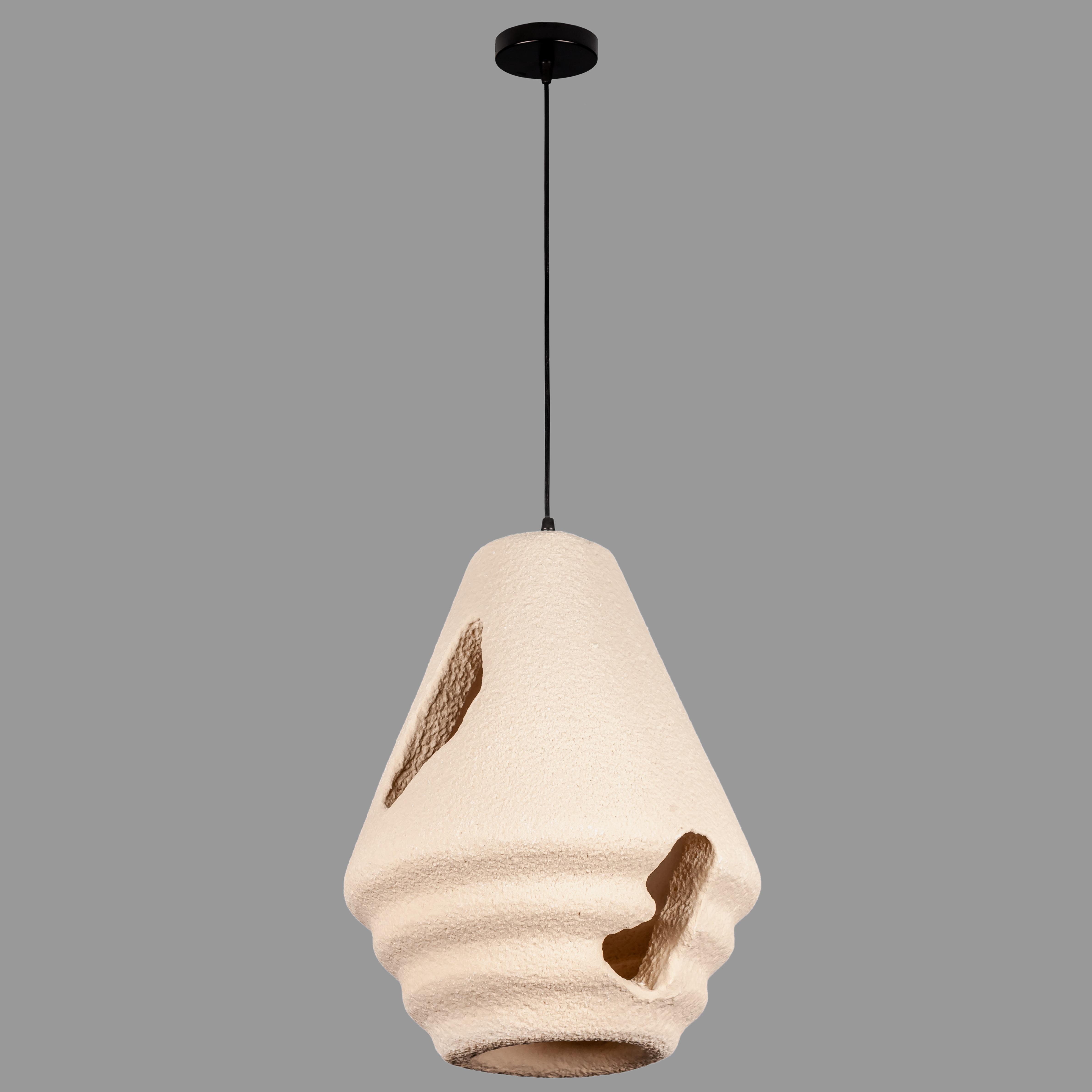Люстра подвесная гипсовая Улей Wabi-Sabi 34х43 см (909-XL3570 (340) BEIGE)