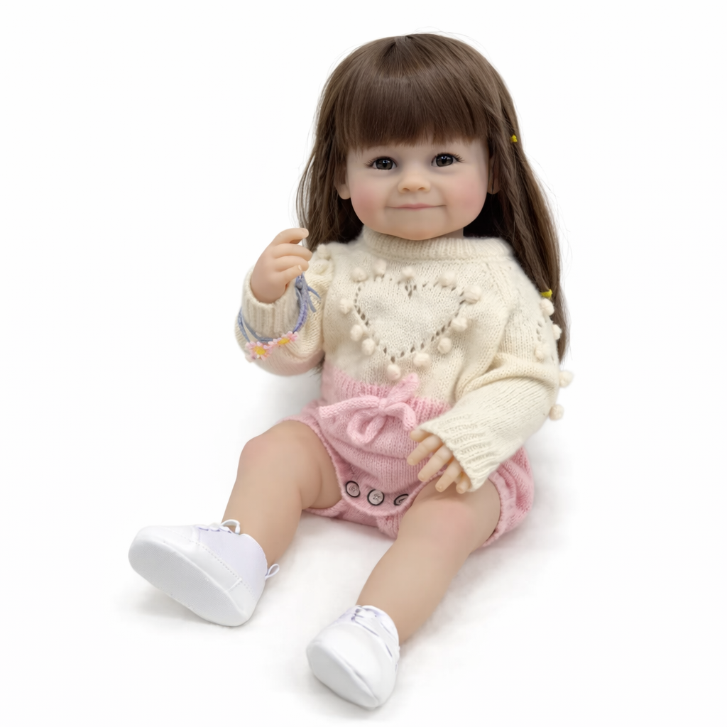 Кукла реалистичная Doll Reborn Baby Born силиконовая 55 см (К0100615)