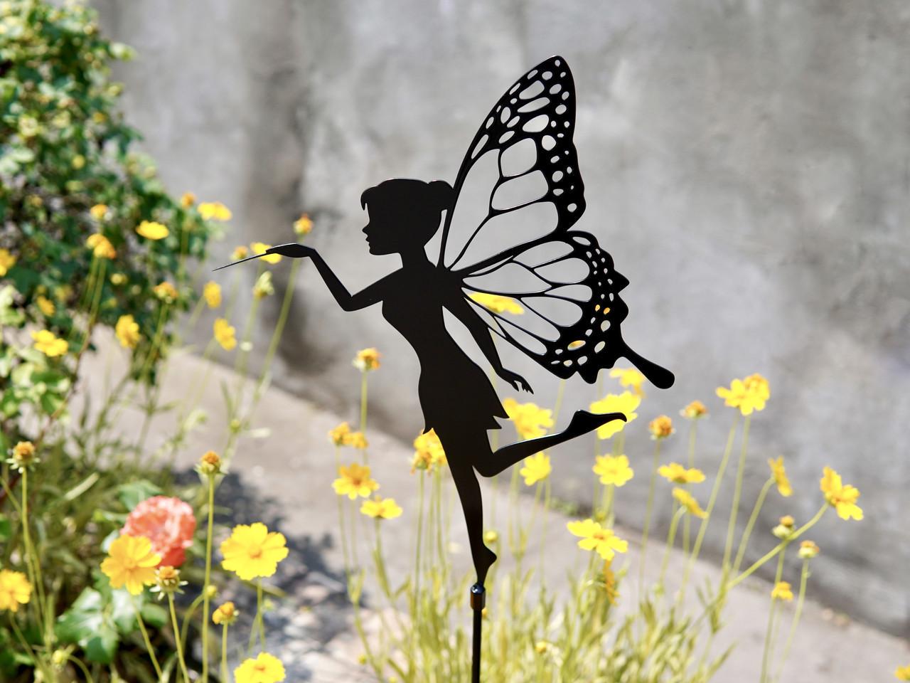 Садовая фигура Фея металлическая для сада/газона/клумбы (DCR050) - фото 2 Садовая фигура Фея металлическая для сада/газона/клумбы (DCR050) - фото 2