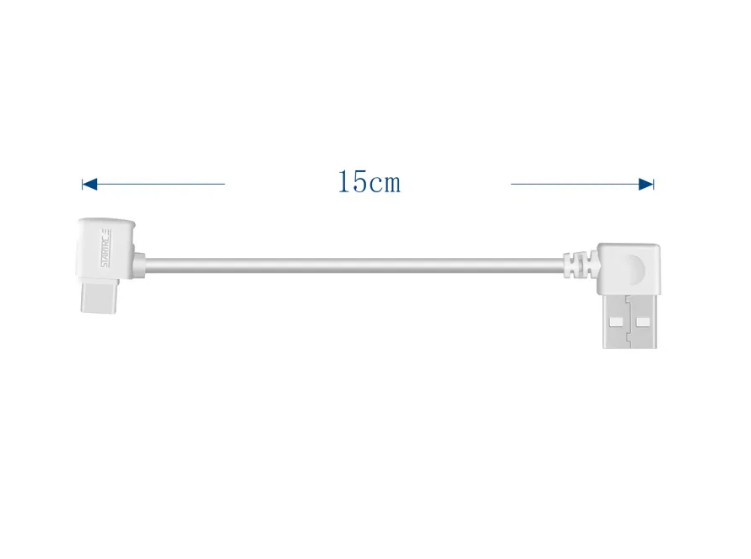 Кабель угловой USB Type-C для квадрокоптера Xiaomi Fimi X8 SE 0,15 м White (1926310098) - фото 2