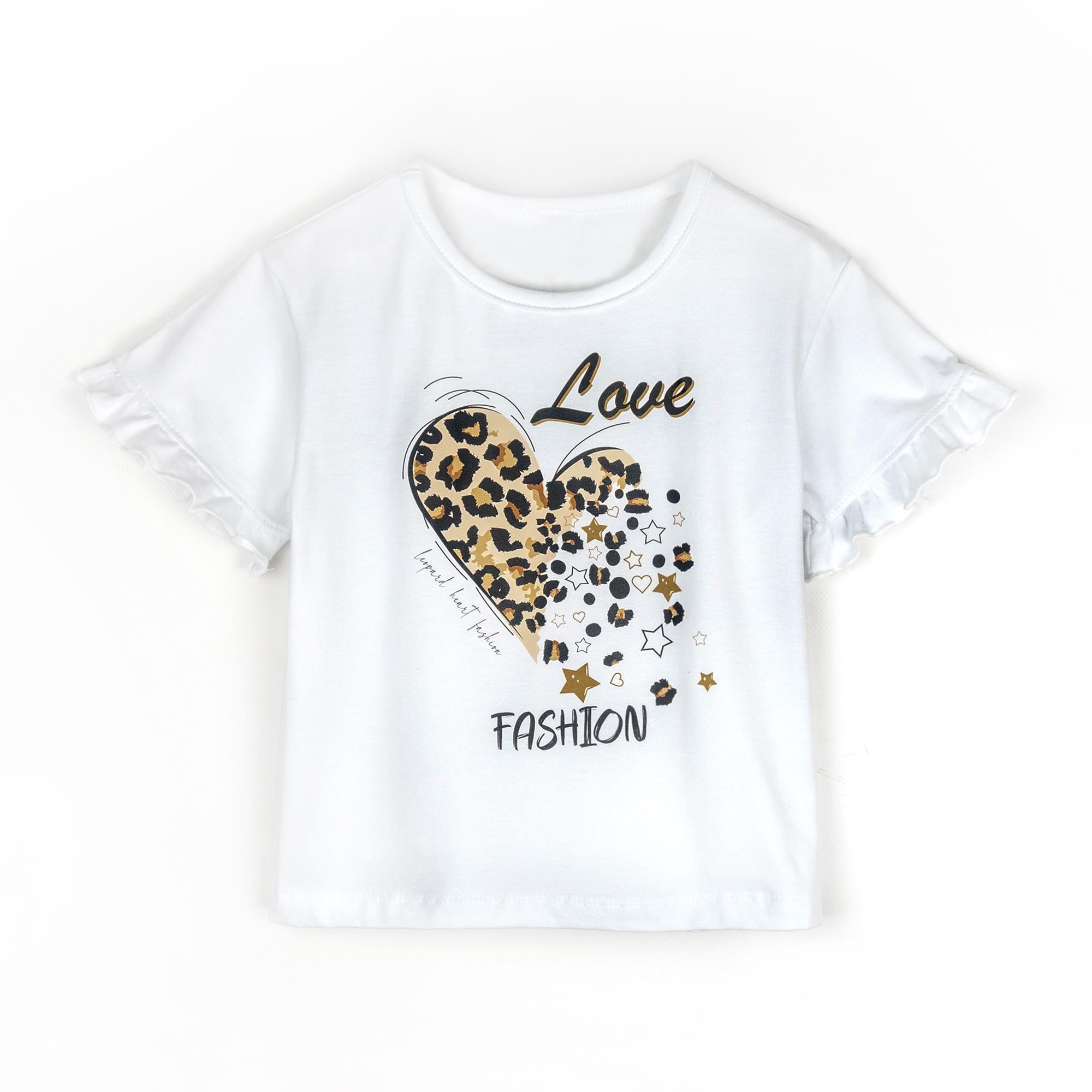 Футболка из кулира Dexter's Leo Love Fashion 152712 с принтом 98 см Белый (714021356)