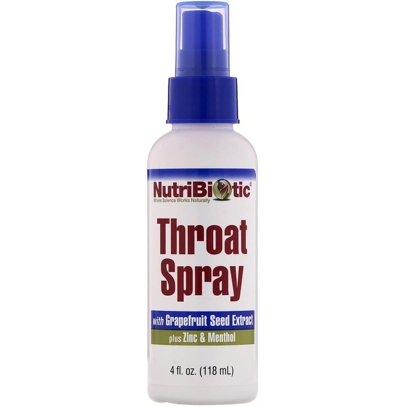 Спрей для горла NutriBiotic Throat Spray with Grapefruit Seed Extract з екстрактом грейпфрута 118 мл (1152886343)