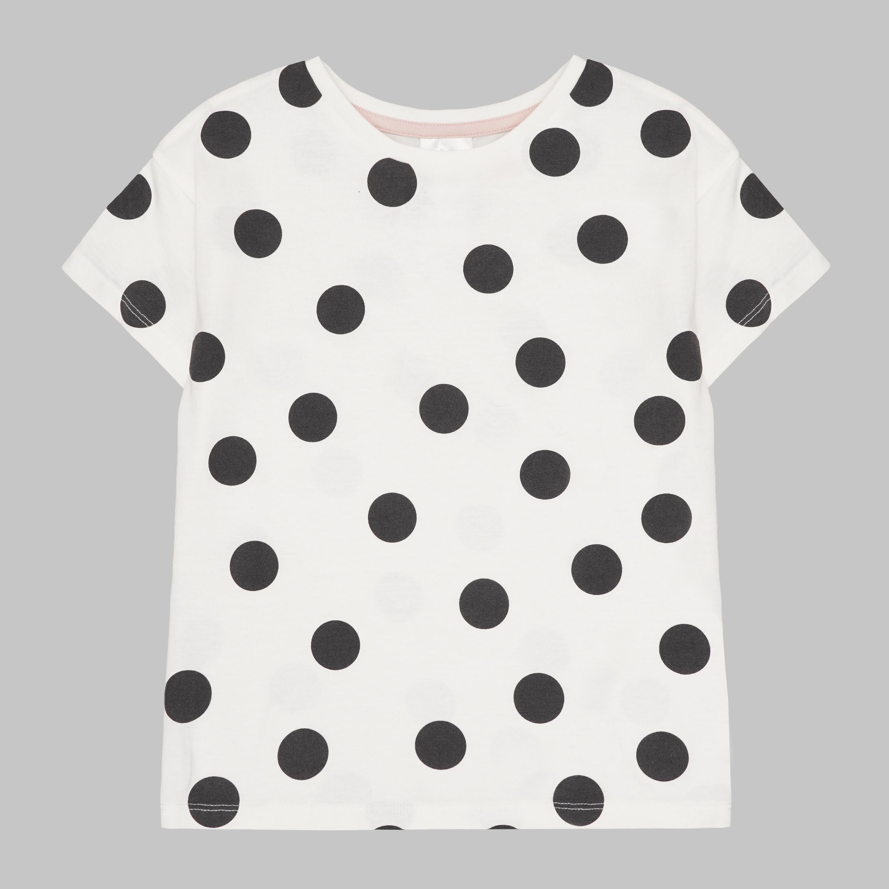 Піжама H&M Горох футболка 122-128 см Молочний (A250911275611)