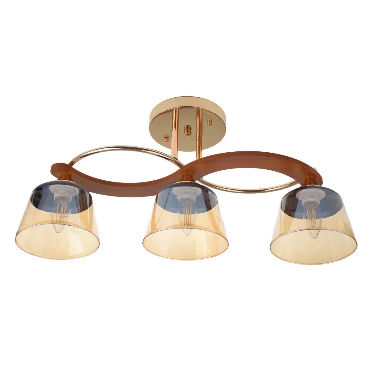 Люстра на 3 плафона золотистая Brille LK-704S/3 E27 FG