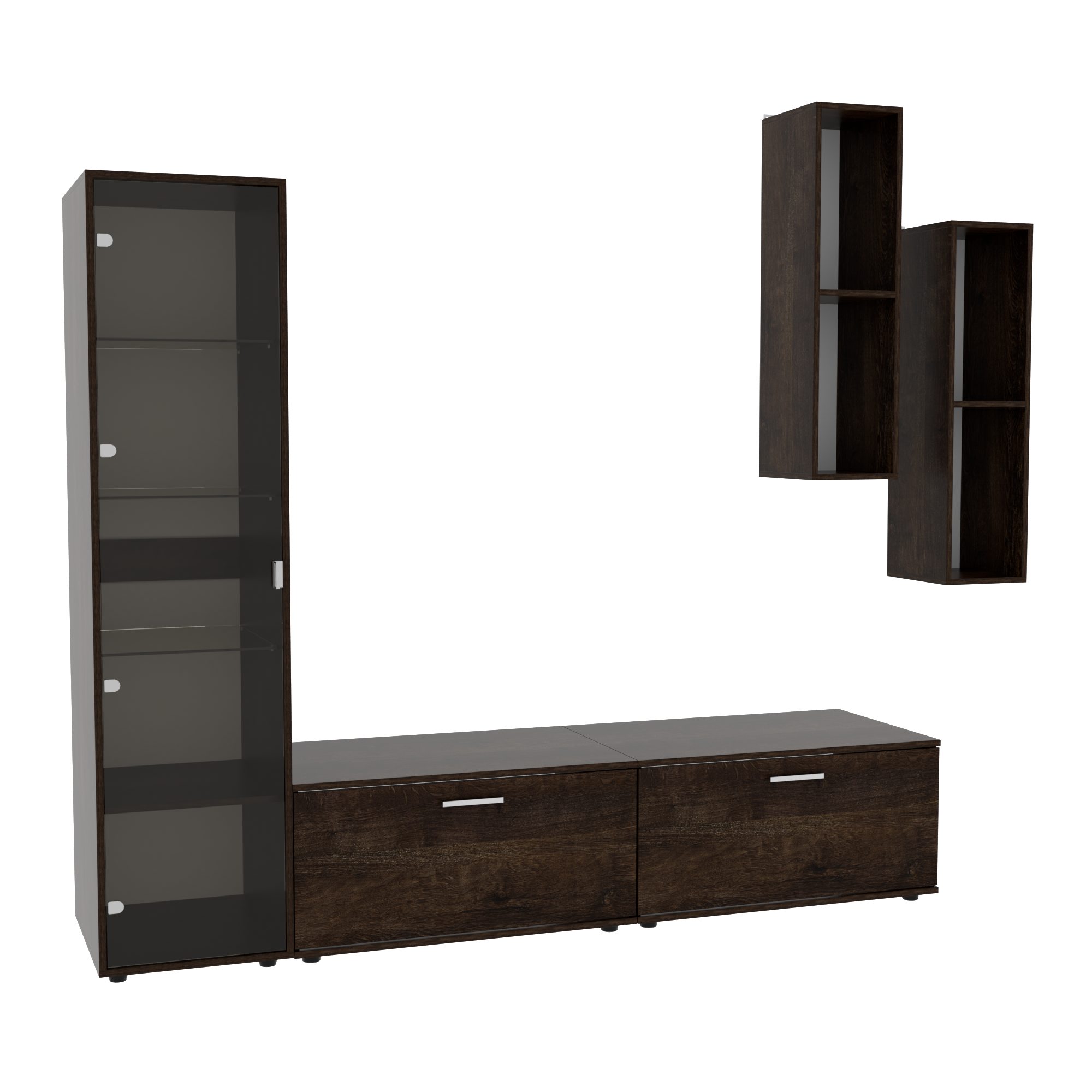 Стенка в гостиную Hugo-2 2060х520х1700 мм Дуб Конкордия