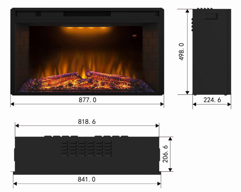 Электрокамин с обогревом Royal Goodfire 33W LED со звуком - фото 3