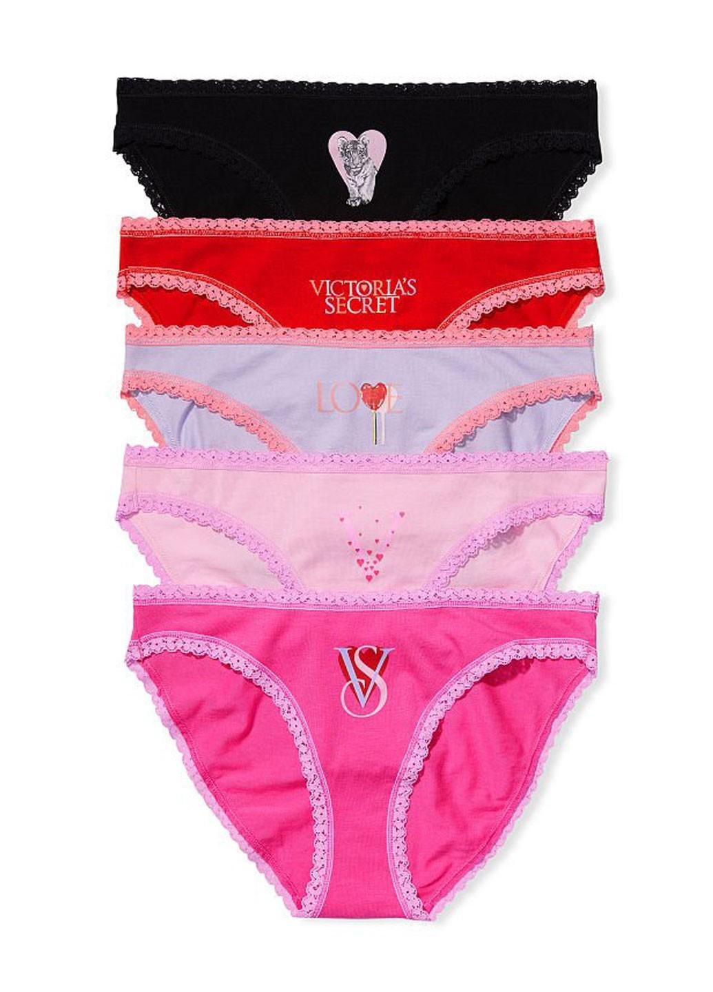 Набор женских трусов Victoria's Secret 1440000127561QF5M M 5 шт. Разноцветный (51954507)