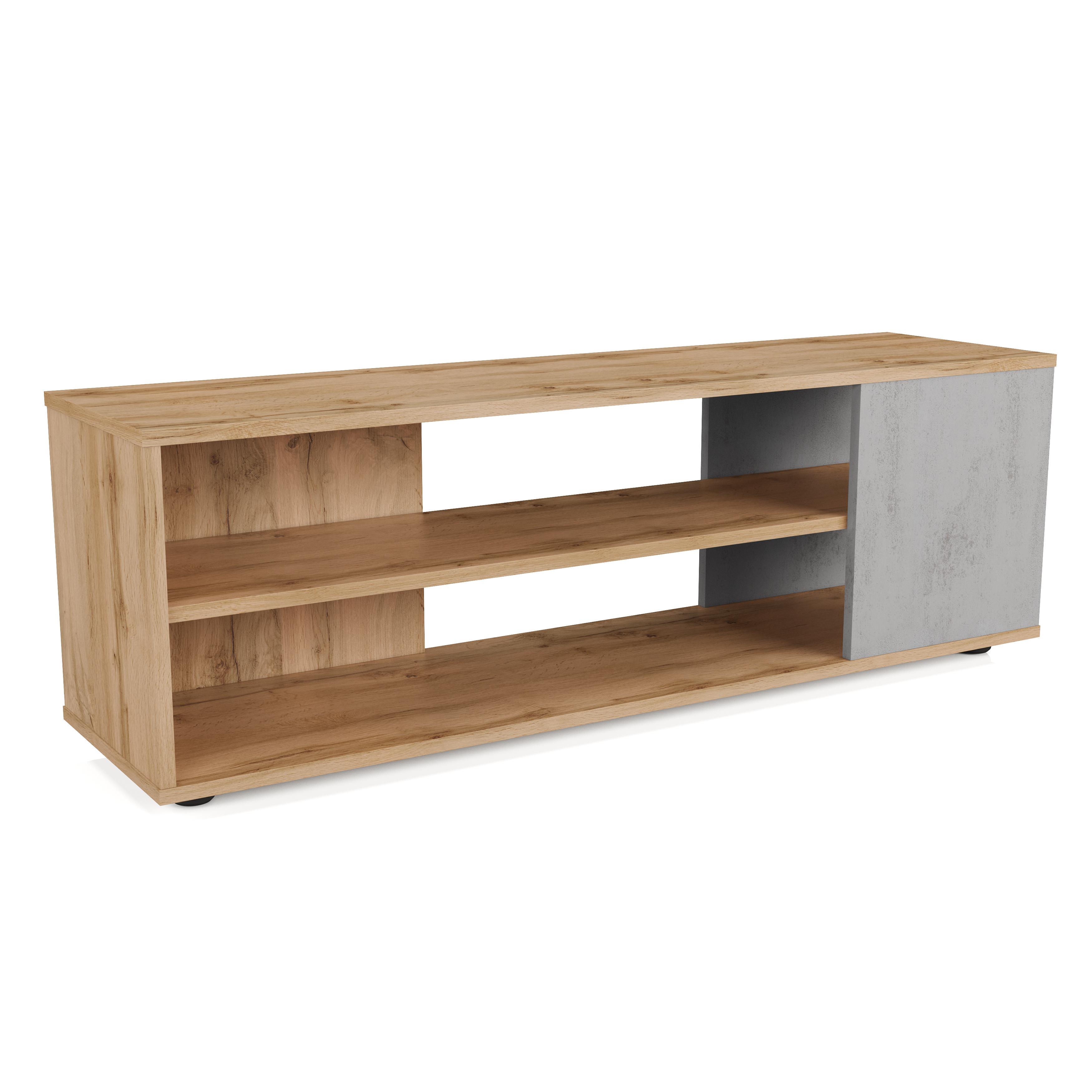 Тумба Moreli под телевизор в гостиную LA-0003 Аппалачи/Бетон Тефра