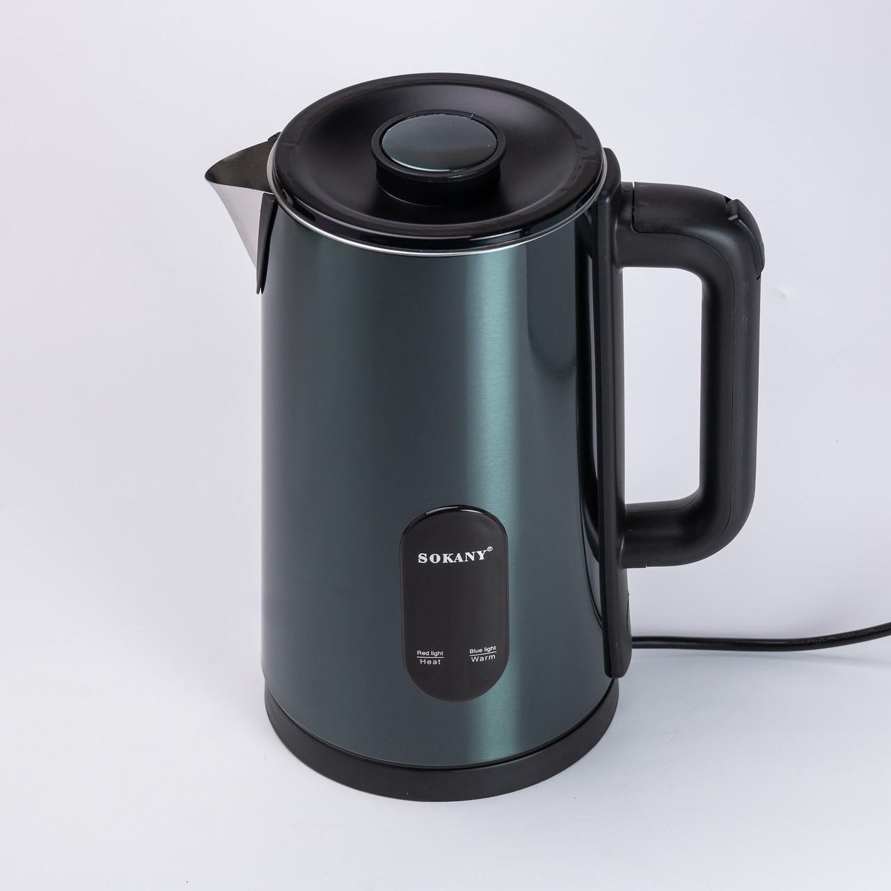 Чайник електричний Sokany SK-09019GR 3 л Зелений (4927) - фото 15