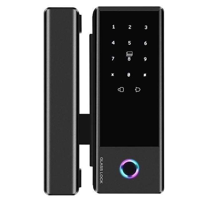 Замок біометричний розумний на скляні двері SEVEN LOCK SL-7776BF Black (2208242363)