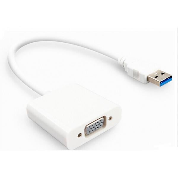 Перехідник USB 3.0-VGA Full HD Value S0380 0,2 м Білий (579172)