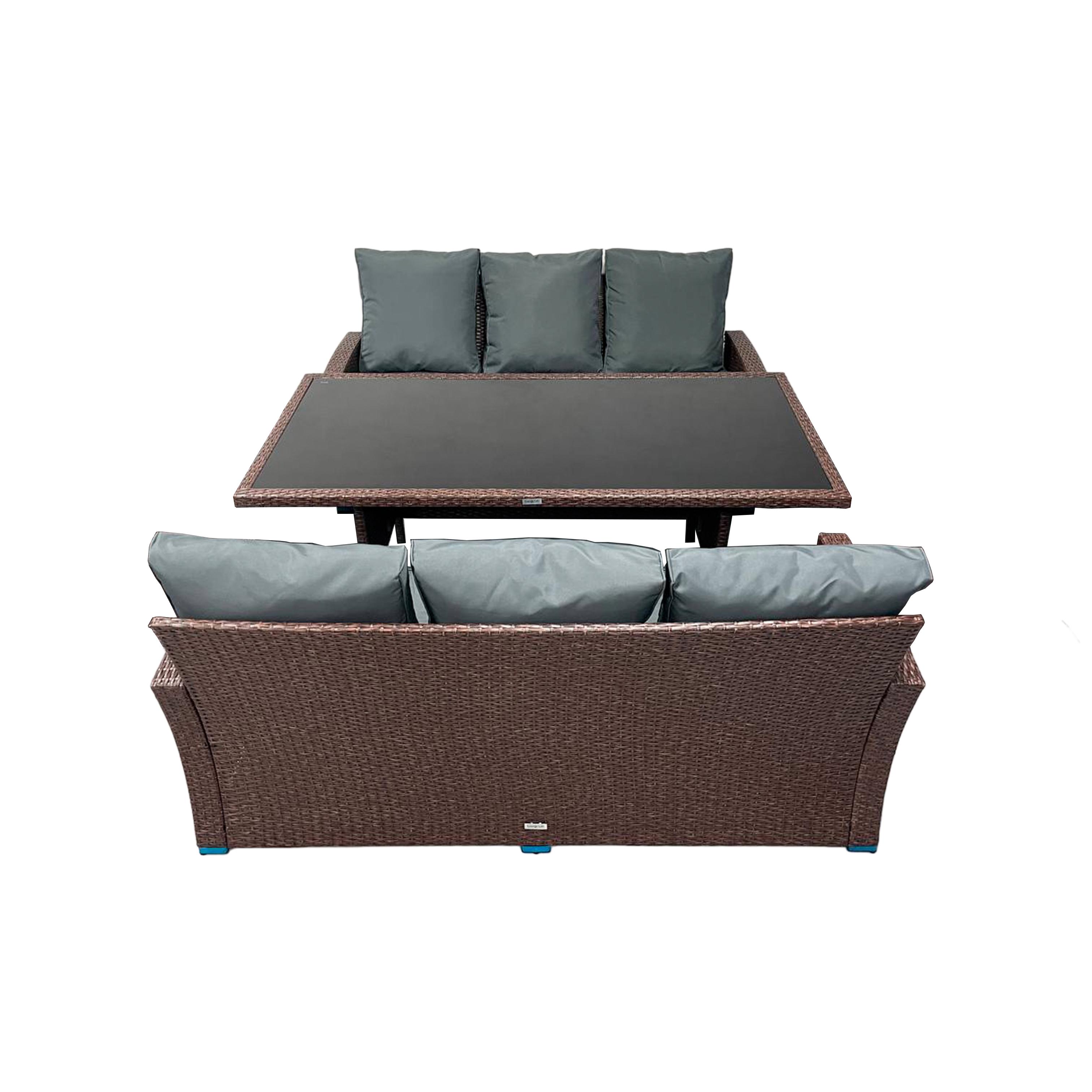 Садовая мебель из ротанга Lounge Loft Делюкс Гранд базовая комплектация Темно-коричневый (322 Brown)