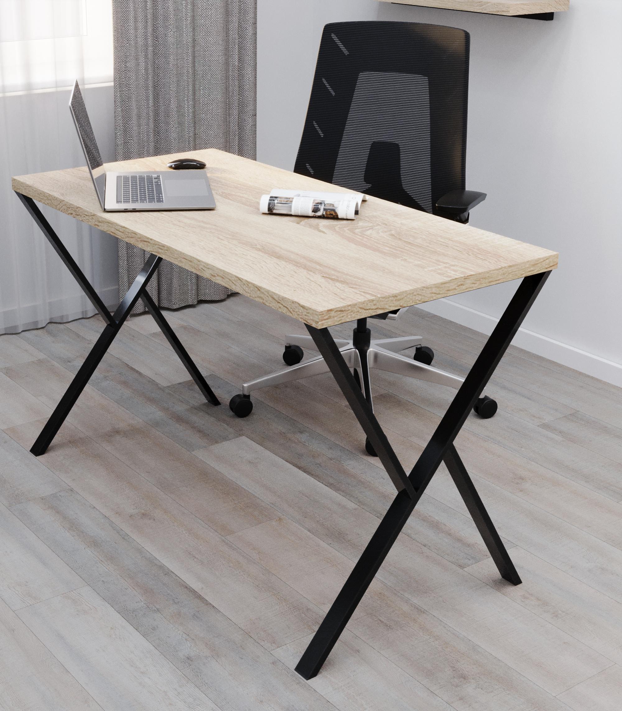 Стол письменный Loft Серия 16 металлический профиль 80х40 мм 1600х800х32 мм Дуб сонома (22694315)