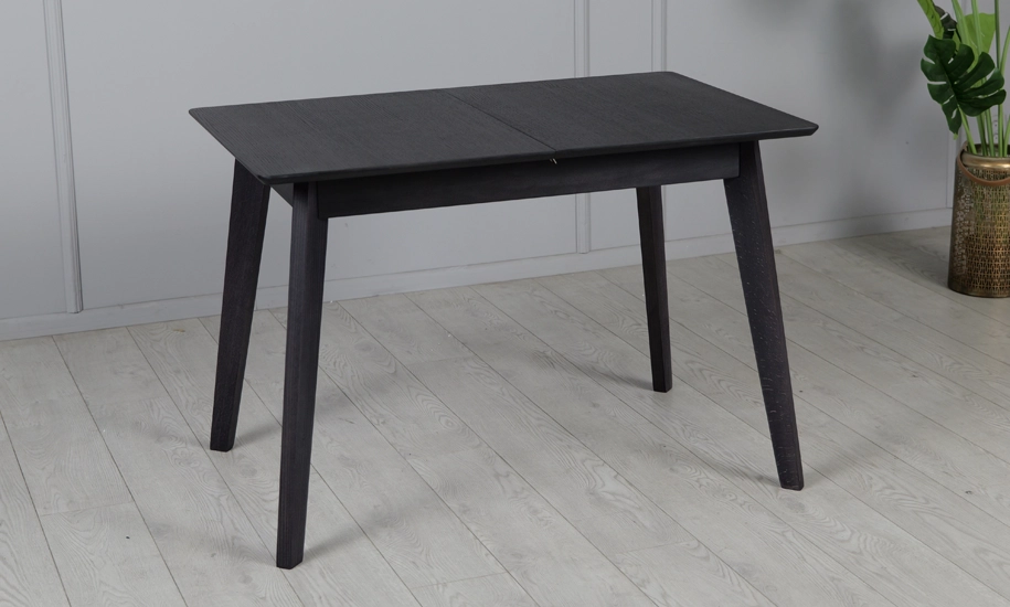 Стол раскладной Милан из массива дерева 1100/1400x700x750 мм Черный (2147484286) - фото 6