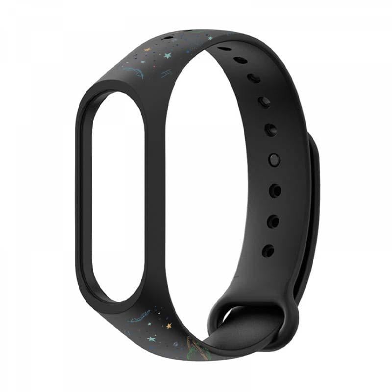 Силиконовый ремешок для Xiaomi Mi Band 7/6/5 с дизайнерским принтом "Галактика" (9582462) - фото 2