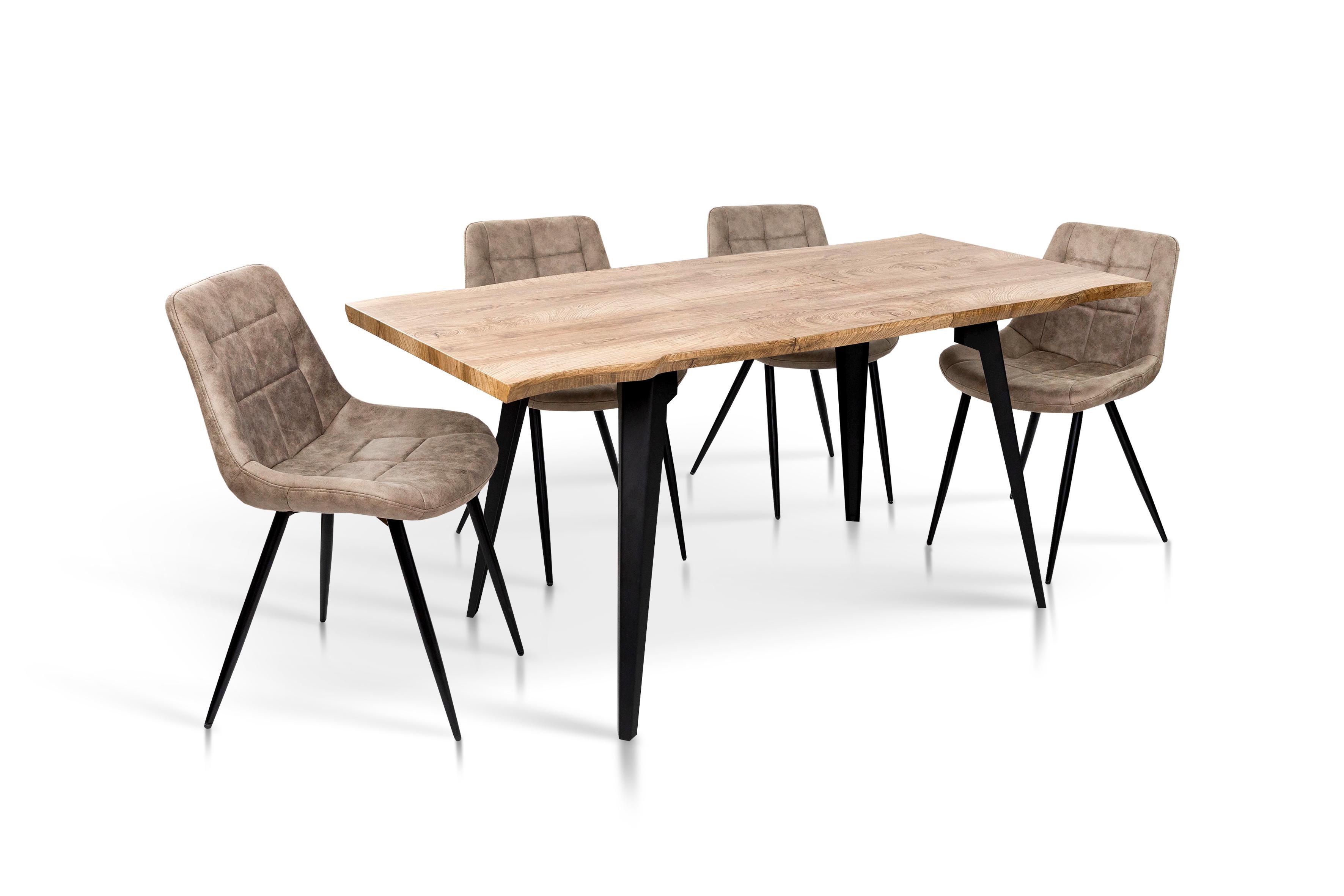 Обеденный стол Грейс Лагуна искусственный шпон МДФ 1200/1600х800х760 мм Черный (GAА0055441) - фото 6