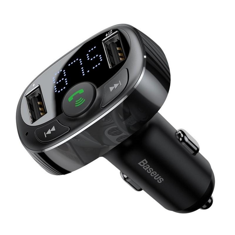 FM-трансмиттер Baseus T-Typed Bluetooth 2USB (CCTM-01) - фото 1 FM-трансмиттер Baseus T-Typed Bluetooth 2USB (CCTM-01) - фото 1