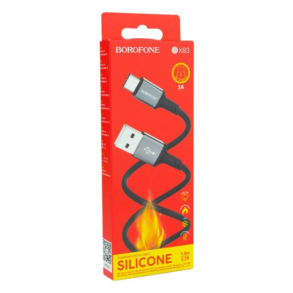 Кабель Borofone BX83 TYPE-C Silicone 3A Кабель Borofone BX83 TYPE-C Silicone 3A
