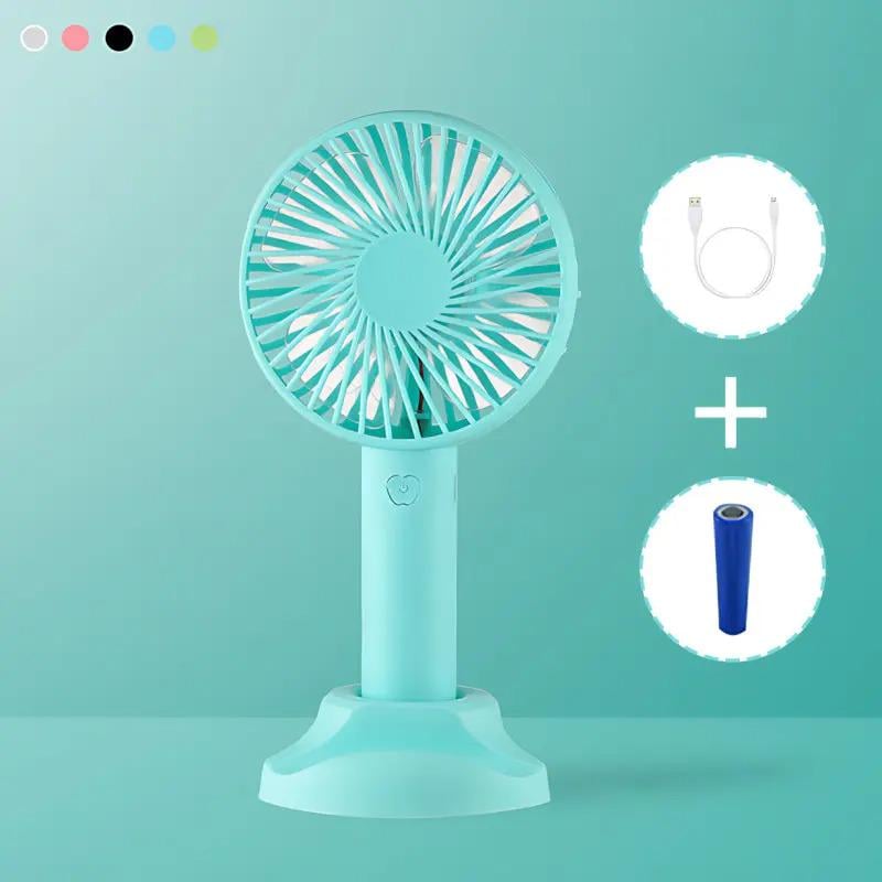 Вентилятор-міні ручний на акумуляторі X-9 800 мАг USB 3 швидкості знімна підставка Блакитний (38-бла-6372) - фото 3 Вентилятор-міні ручний на акумуляторі X-9 800 мАг USB 3 швидкості знімна підставка Блакитний (38-бла-6372) - фото 3