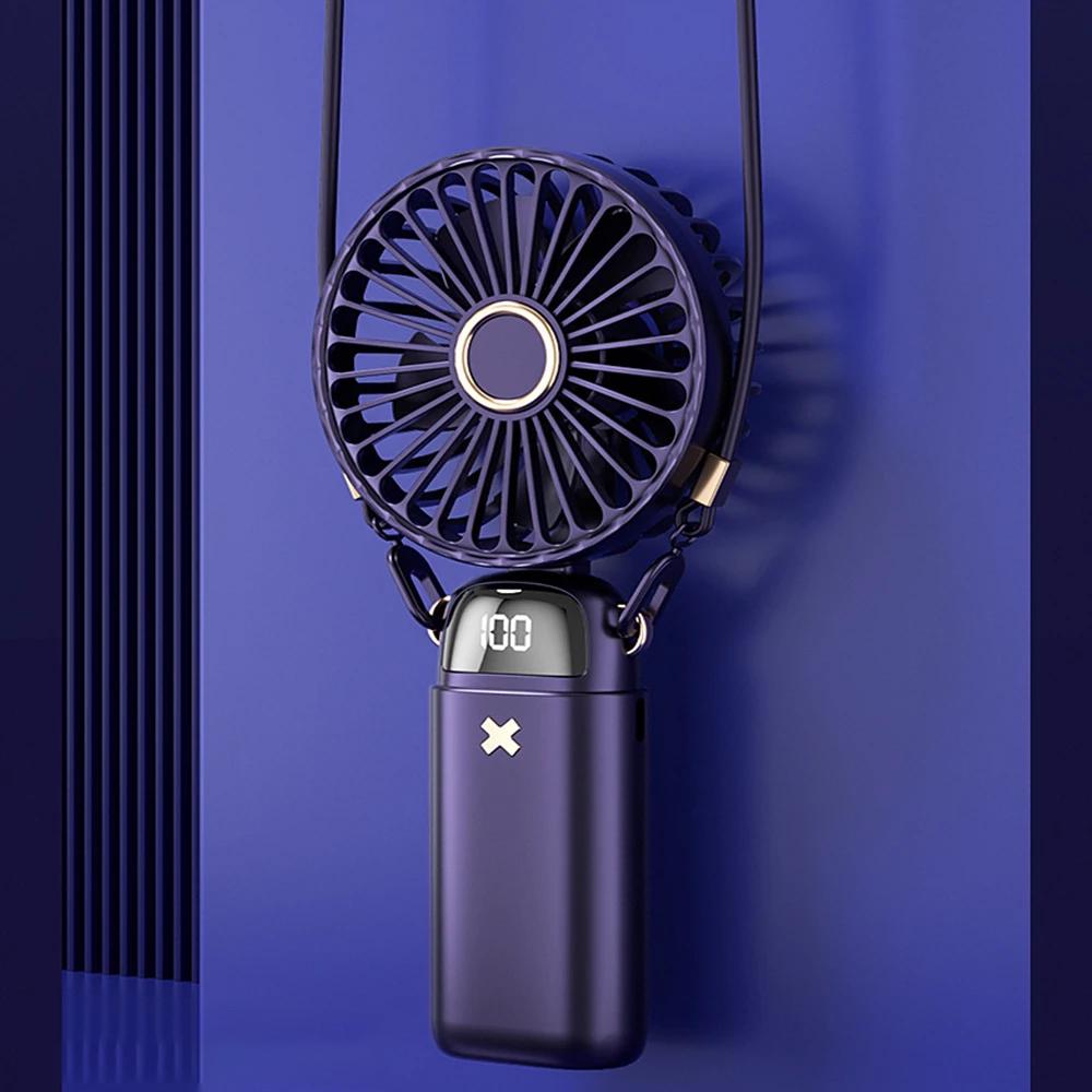 Мини-вентилятор Portable Fan PF-06 аккумуляторный 5 скоростей Синий (SS-91) - фото 3 Мини-вентилятор Portable Fan PF-06 аккумуляторный 5 скоростей Синий (SS-91) - фото 3