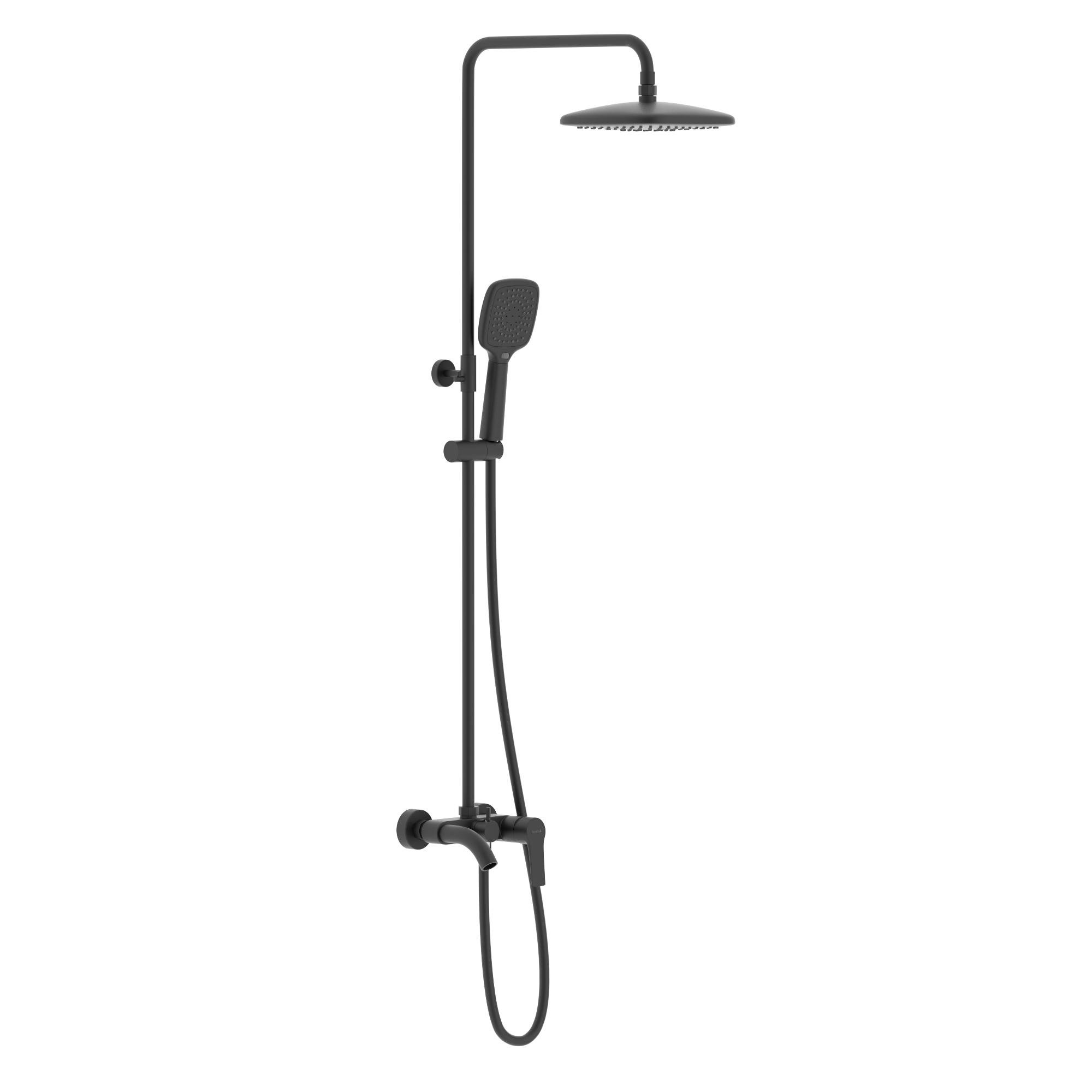 Душевая система со смесителем Imprese Kucera t030B03410SR Черный (239760)