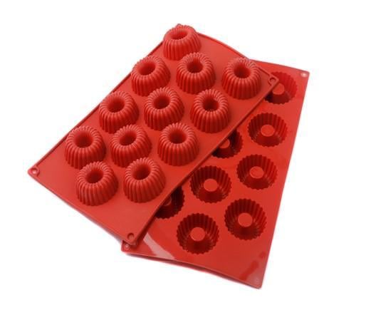 Форма силіконова One Chef для випічки Профі Канапе d 5 см h 2 см на 12 осередків Червоний