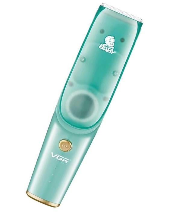 Машинка для стрижки малюків VGR V-15 5 Вт з функцією збору волосся Блакитний (2390000049)