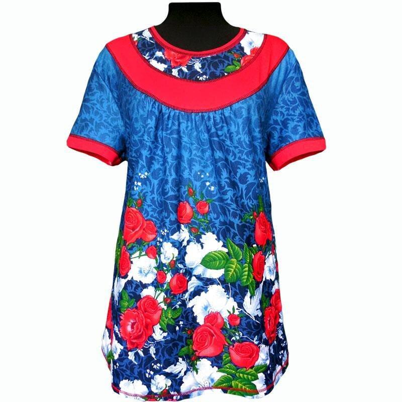 Туника женская купонная 269 Джинс р. 52/54 Синий (1773558633)