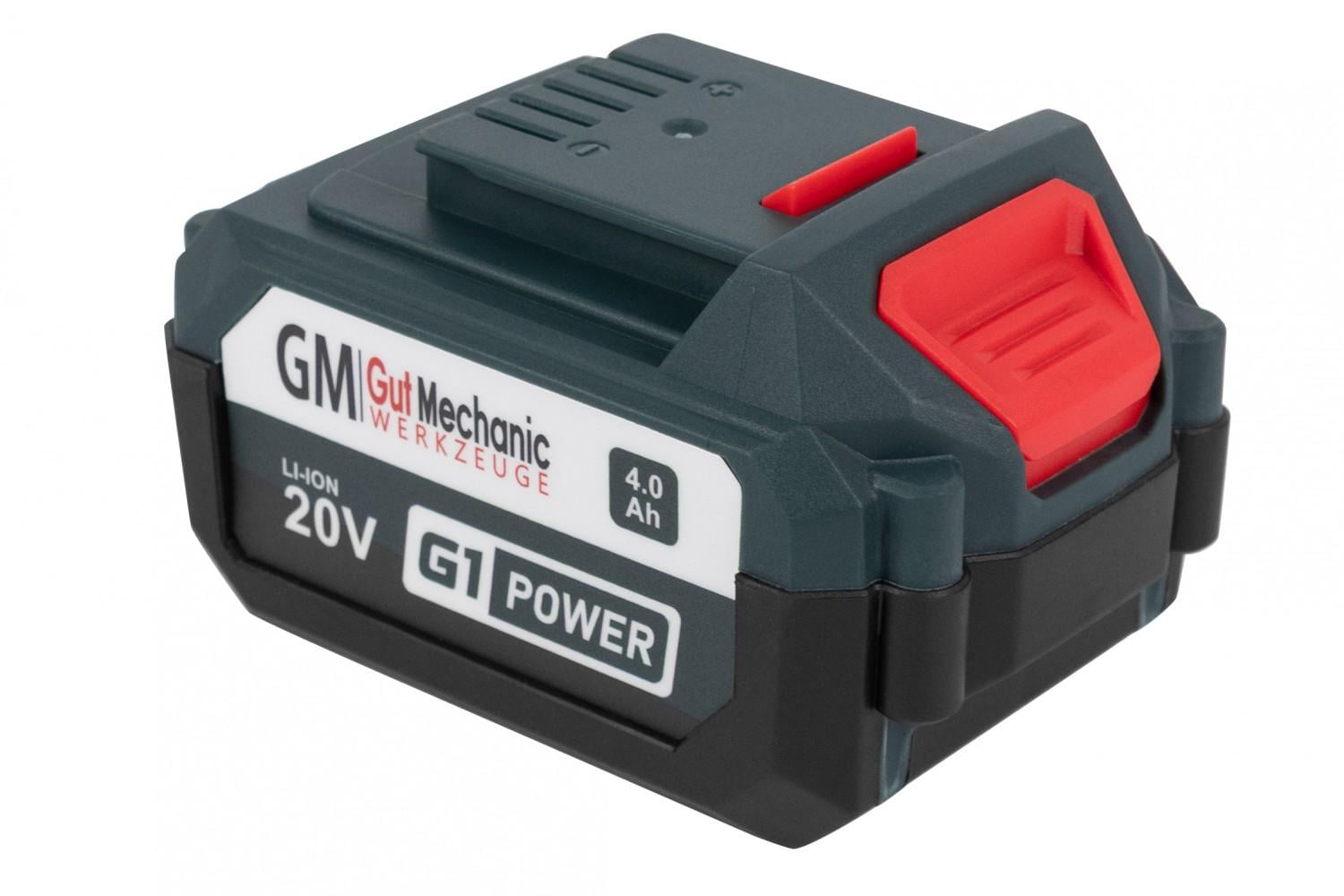 Аккумуляторная батарея Gut Mechanic 20V 4,0Ah Li-Ion с цифровым индикатором % (DBP04000)