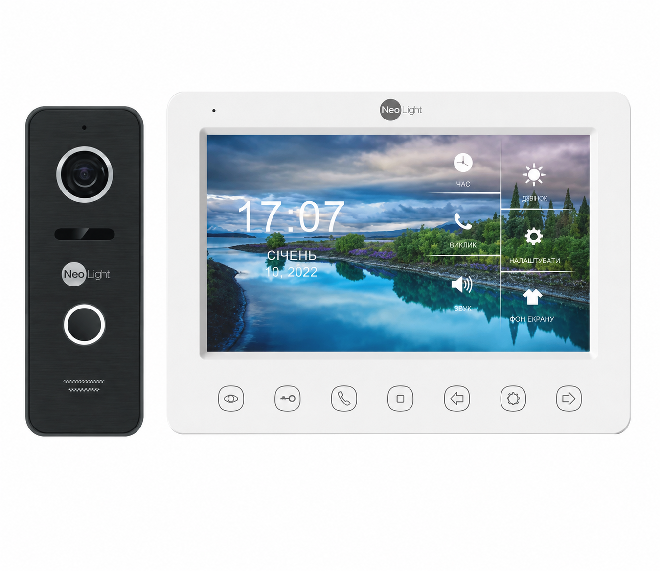 Комплект відеодомофону Neolight KAPPA+ HD WF/PRIME FHD з кутком Black (3127456945)
